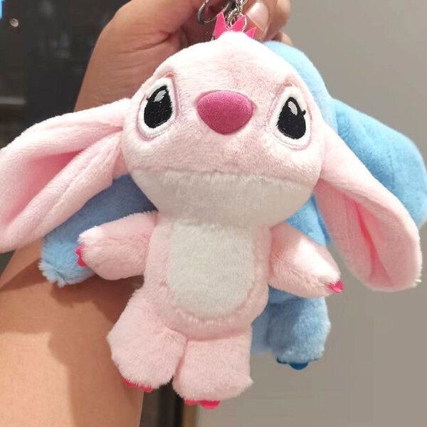 Pendentif sac lapin rose