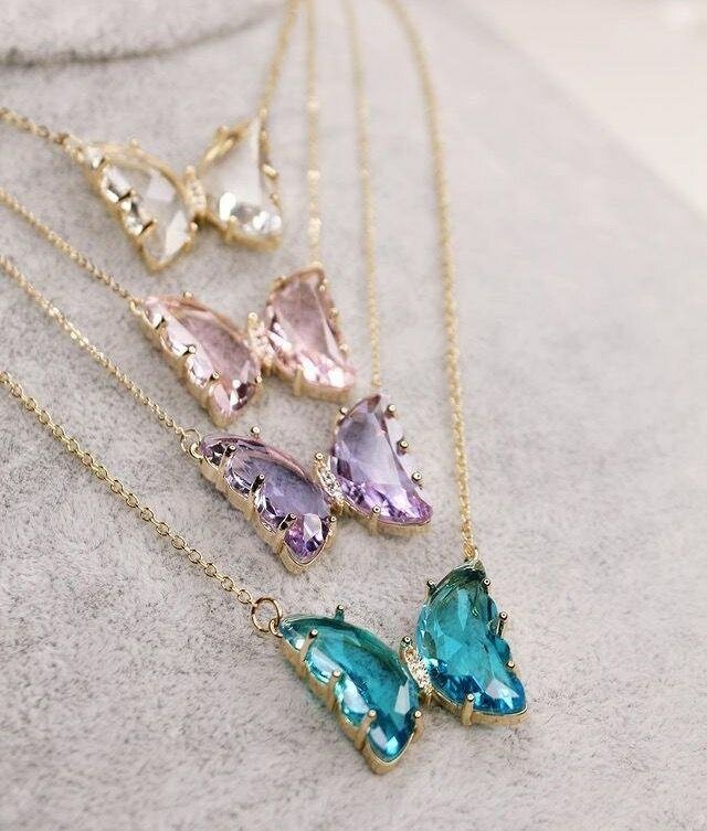 Collier Papillon Cristal Elegant