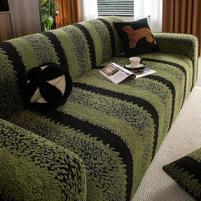Housse de canapé extensible verte