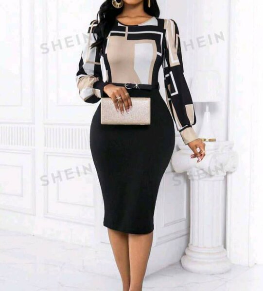 Shein patchwork dress