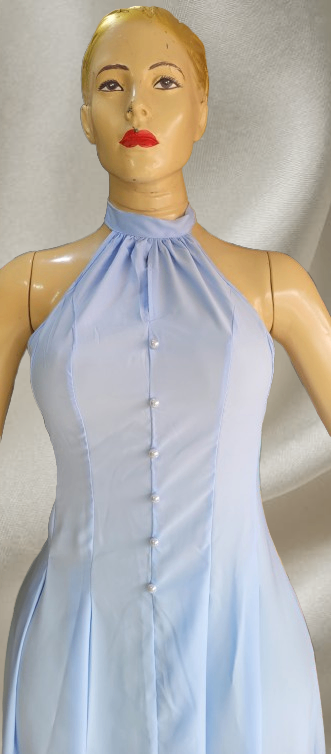 Robe longue élégante bleu clair