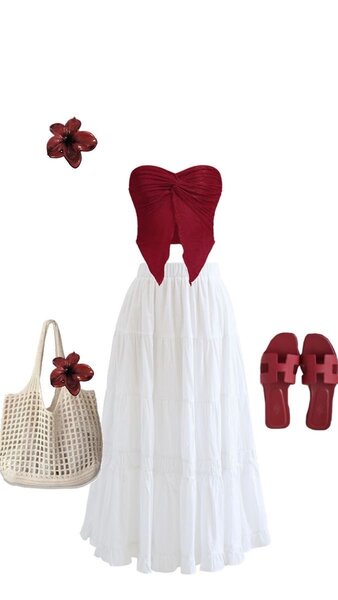 Robe d'été longue sans bretelles