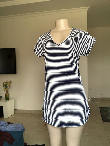 Dress blanc bleu
