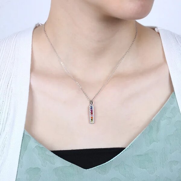 Collier Pendentif Arc-en-ciel