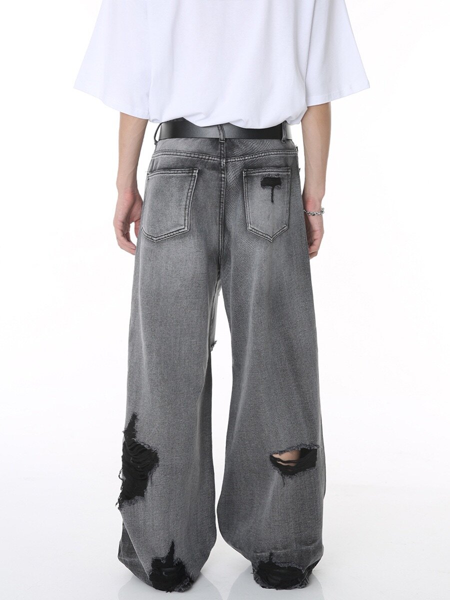 Jean large déchiré style vintage