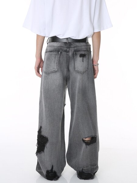 Jean large déchiré style vintage