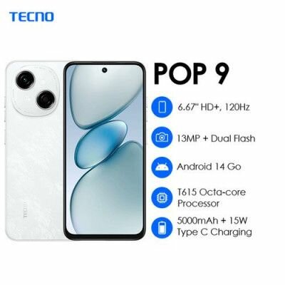 Tecno Pop 9 Neuf 6GB 128GB