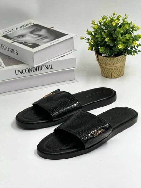 Leather slippers