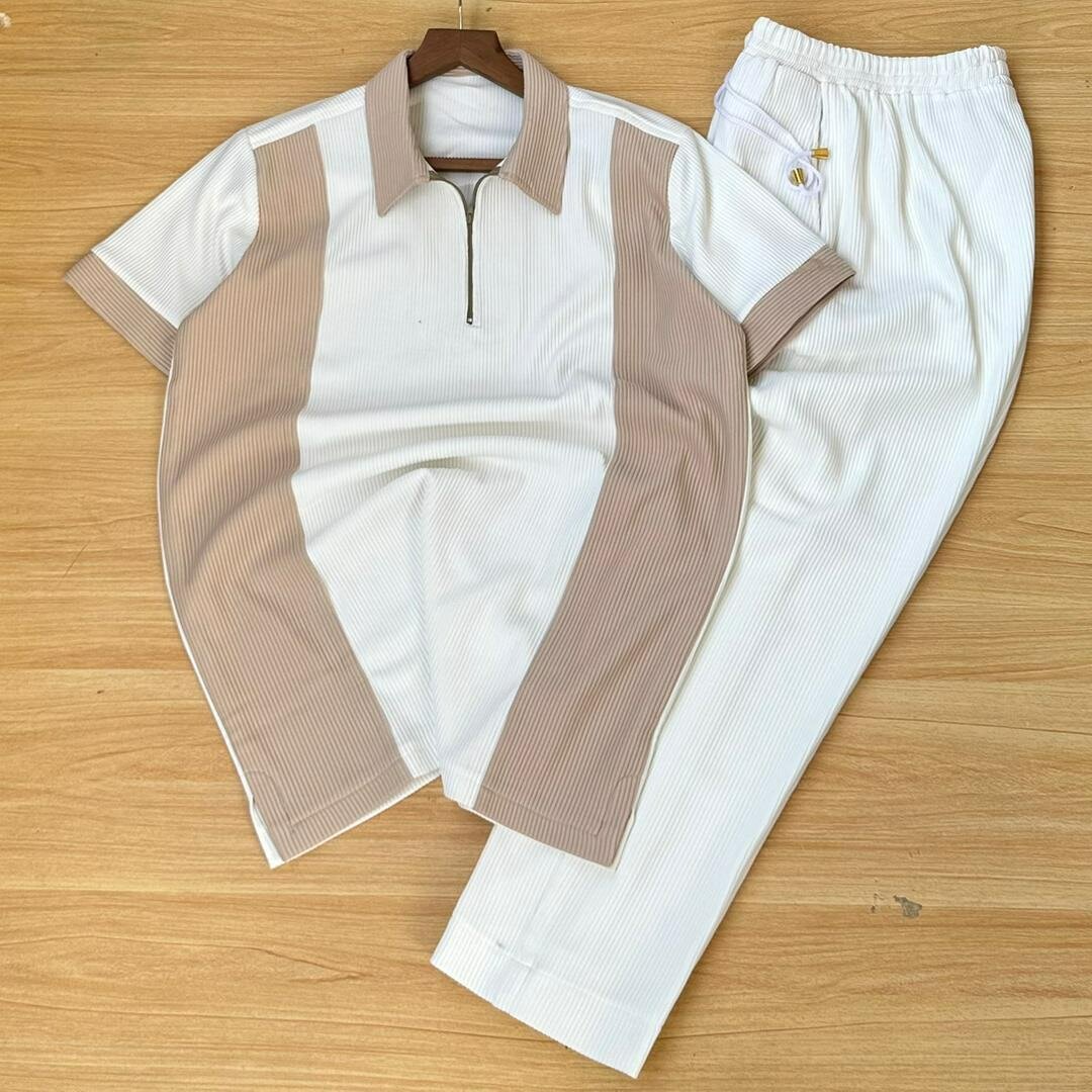 Solid fashion top and down