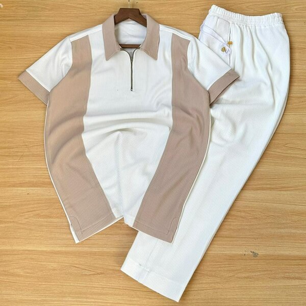 Solid fashion top and down