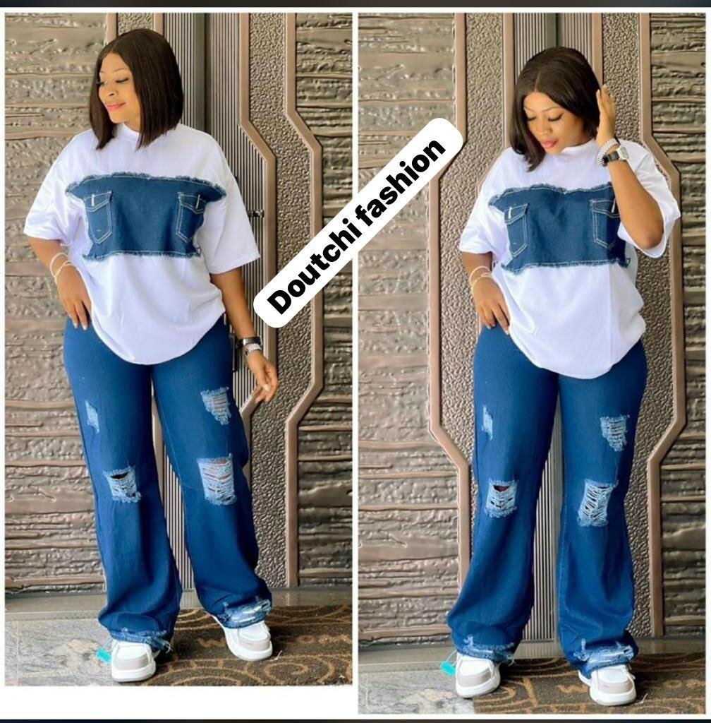 Ensemble T-shirt et Jean Décontracté