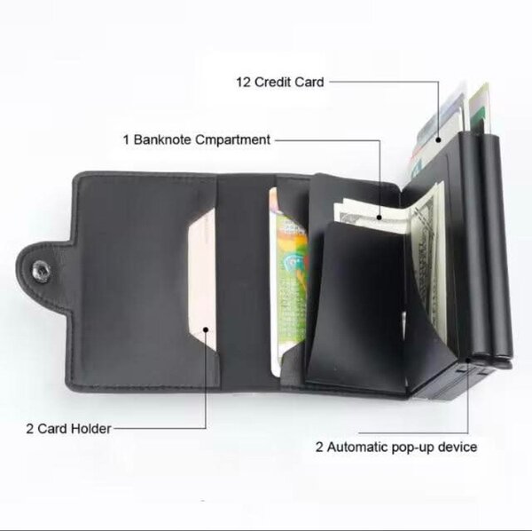 Porte-cartes RFID en cuir