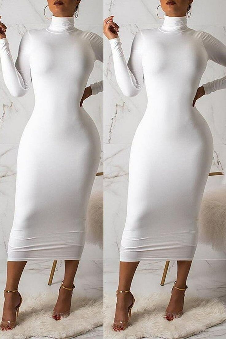 Robe Longue Moulante Blanche