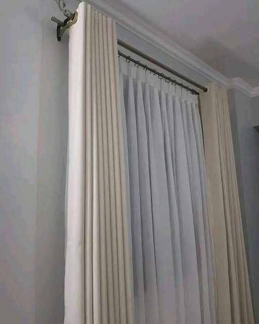 Cream curtians