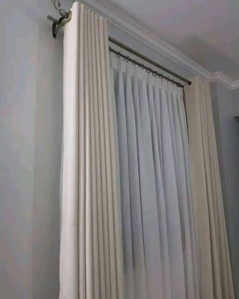 Cream curtians