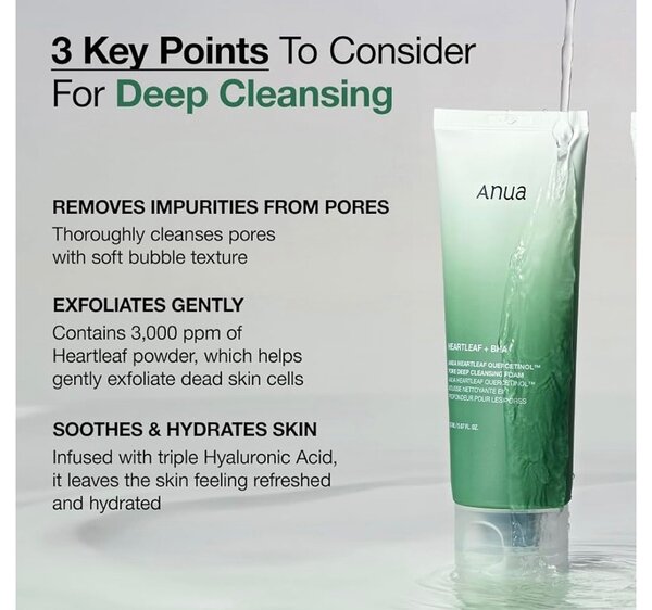 Anua heart leaf foaming cleanser