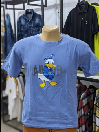 blue t-shirt