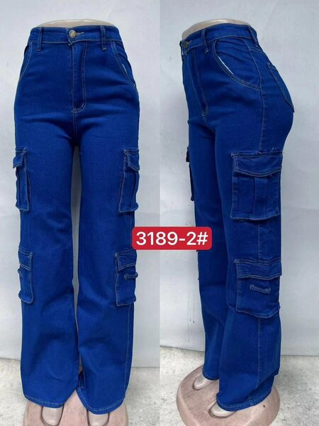 Jeans cargo femme
