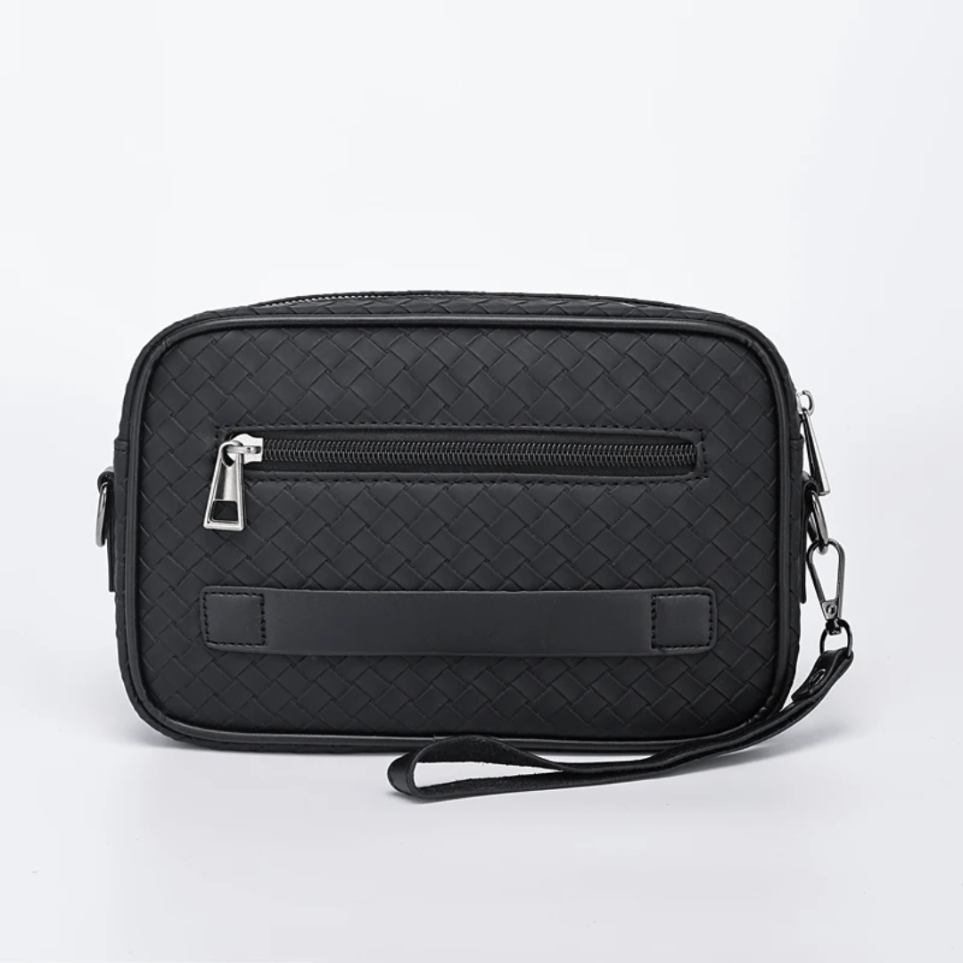 Sacoche en cuir tressé tendance