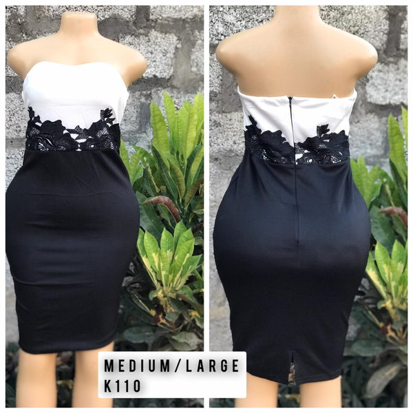 Robe blanc noir