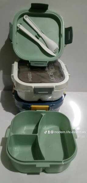 1200 ml rectangular lunch box ( 3 compartment )