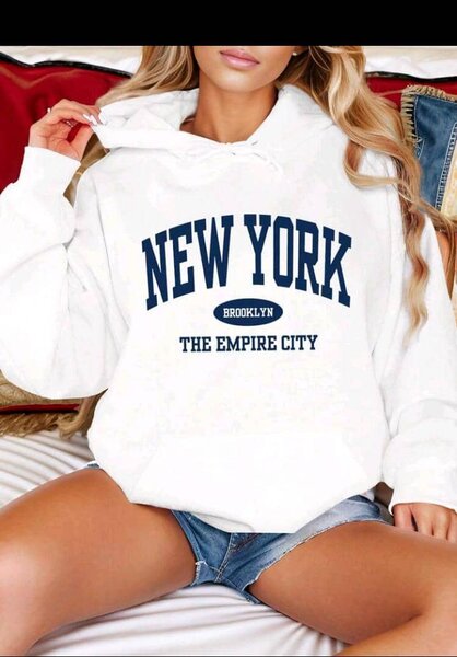 Sweat à Capuche Imprimé Tendance