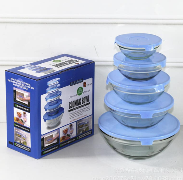 blue cooking bowl