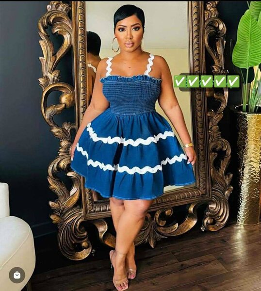 Très belle robe volante en jeans  L /xl/xxl/xxxl