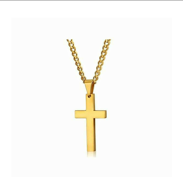 Collier Croix Doré Unisexe