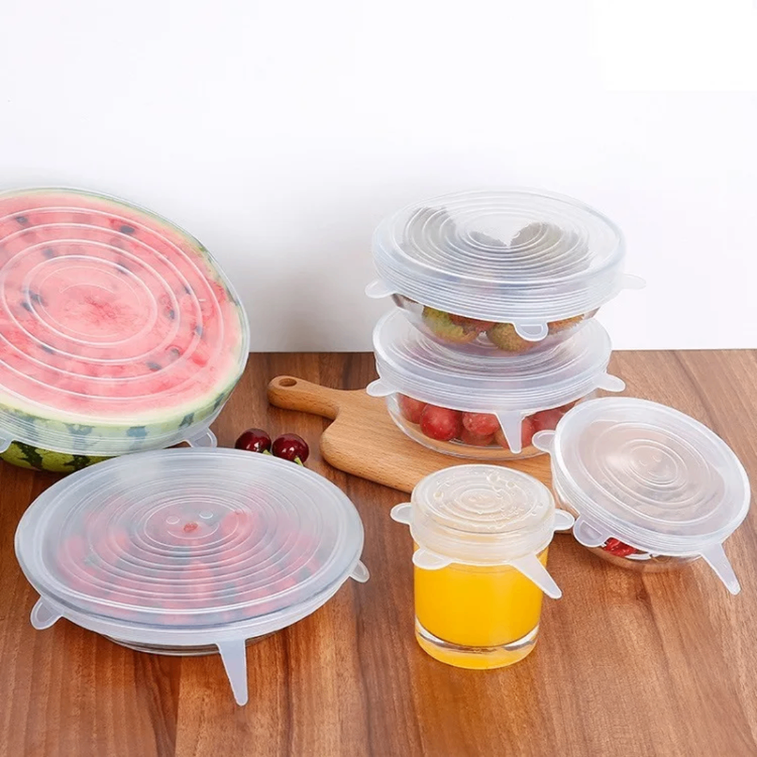 Couvercles Élastiques Réutilisables en Silicone
