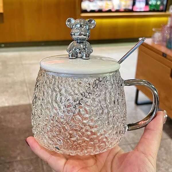 Tasse en verre + cuillère