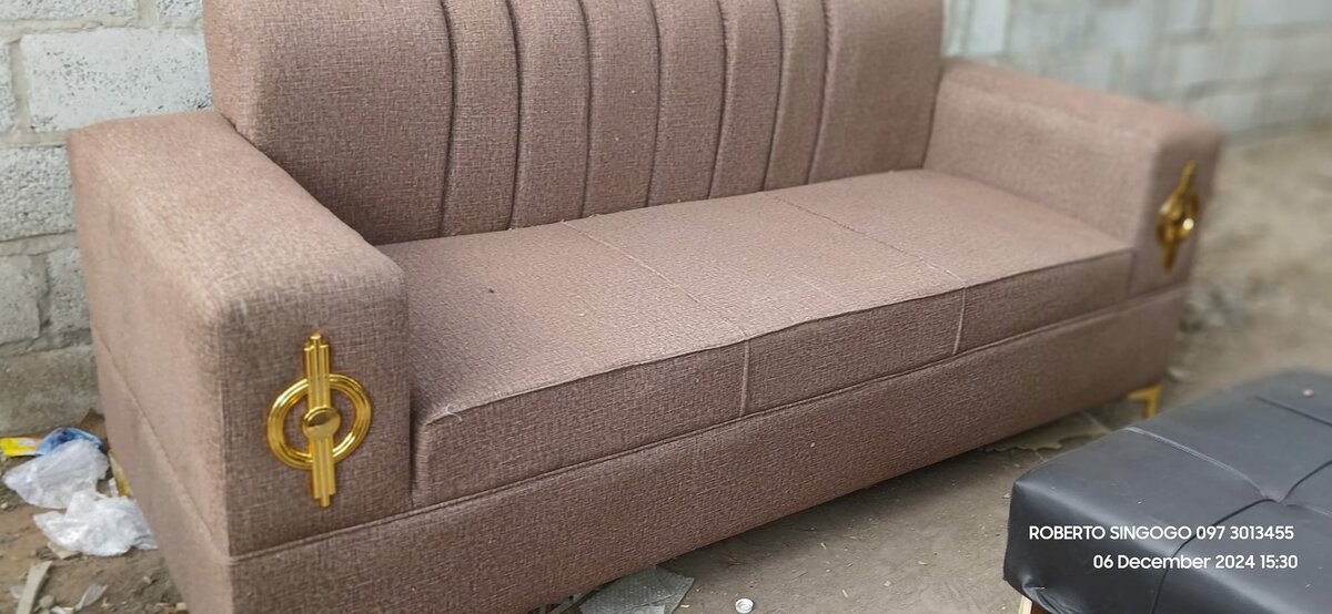 The brown sofa