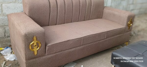 The brown sofa