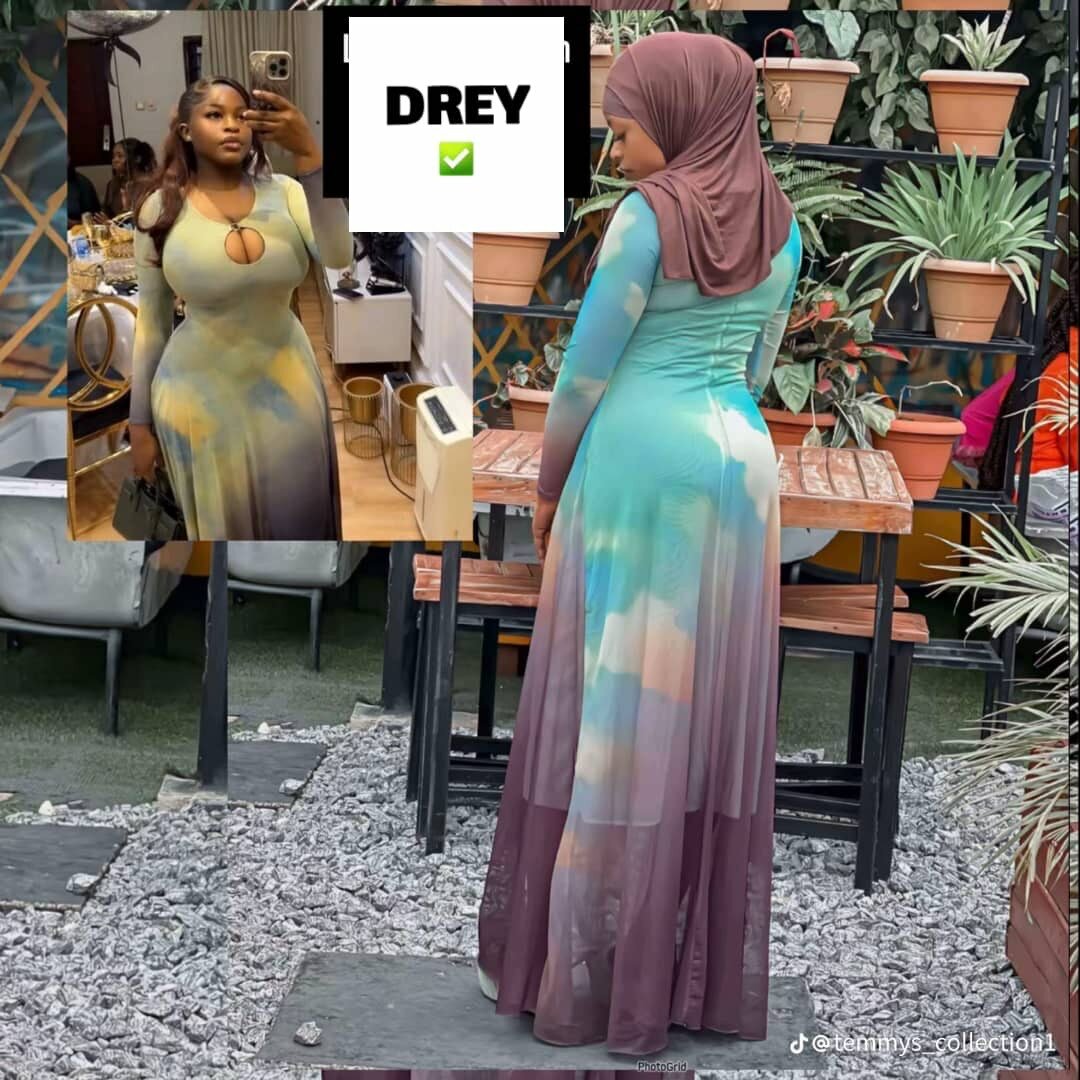 Robe chic longue multicolore
