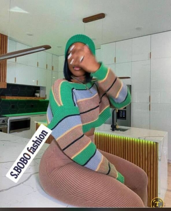 Ensemble tricot rayé