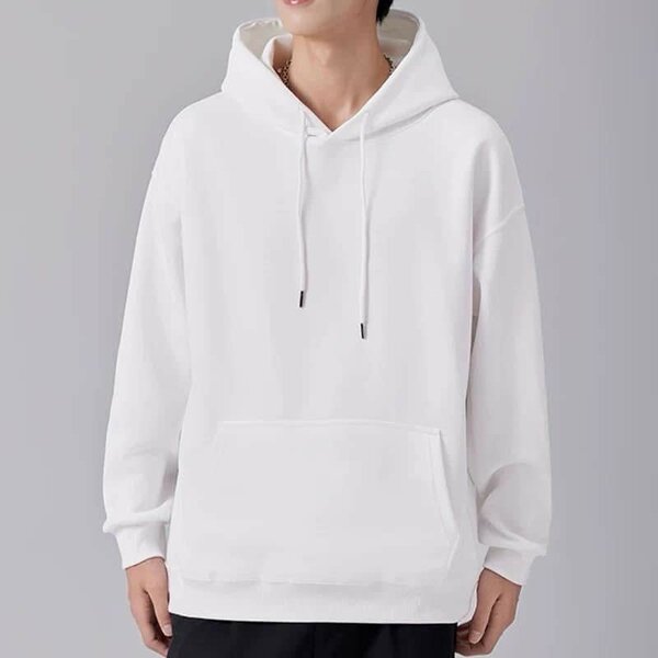 Sweat à capuche blanc