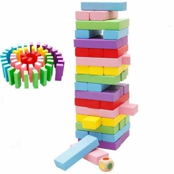 Colored Wooden Jenga