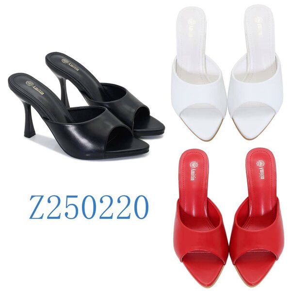 Mules à talons élégantes femmes