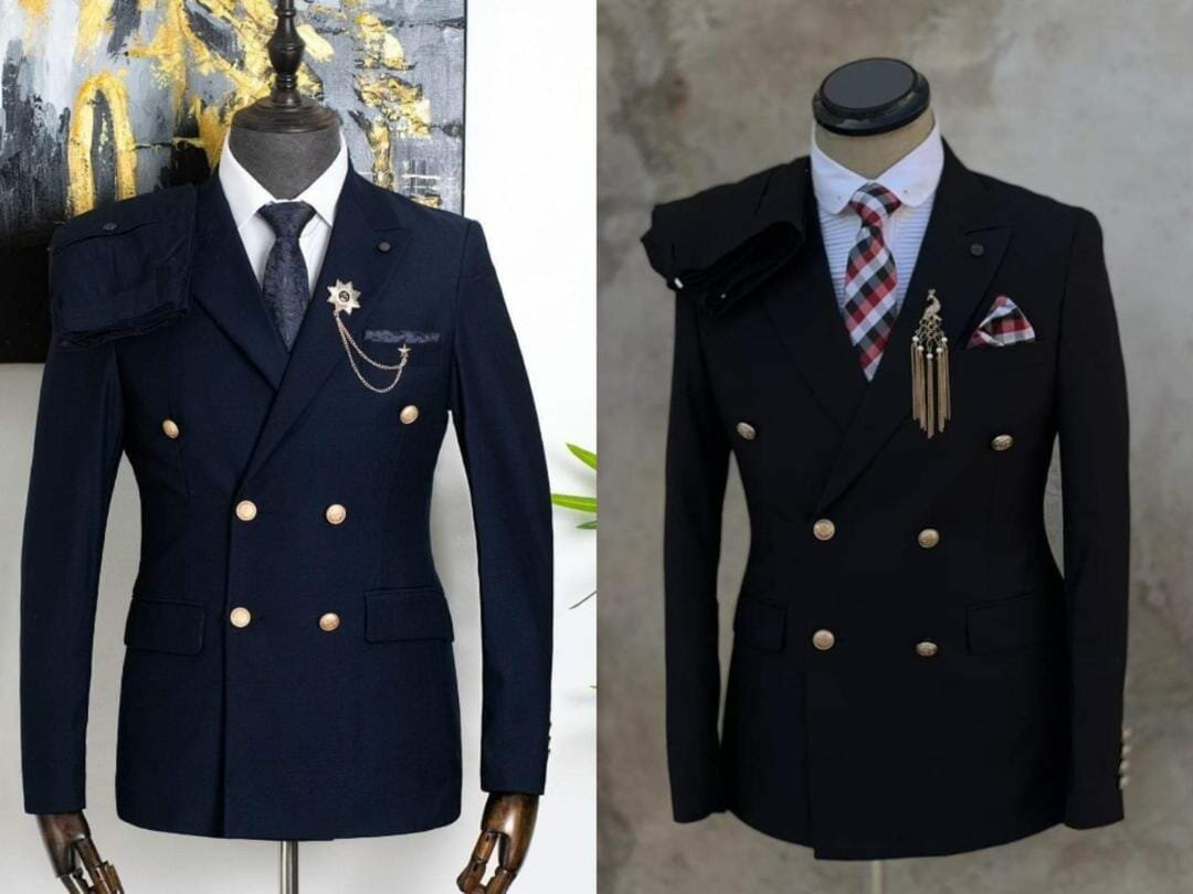 black men's suit