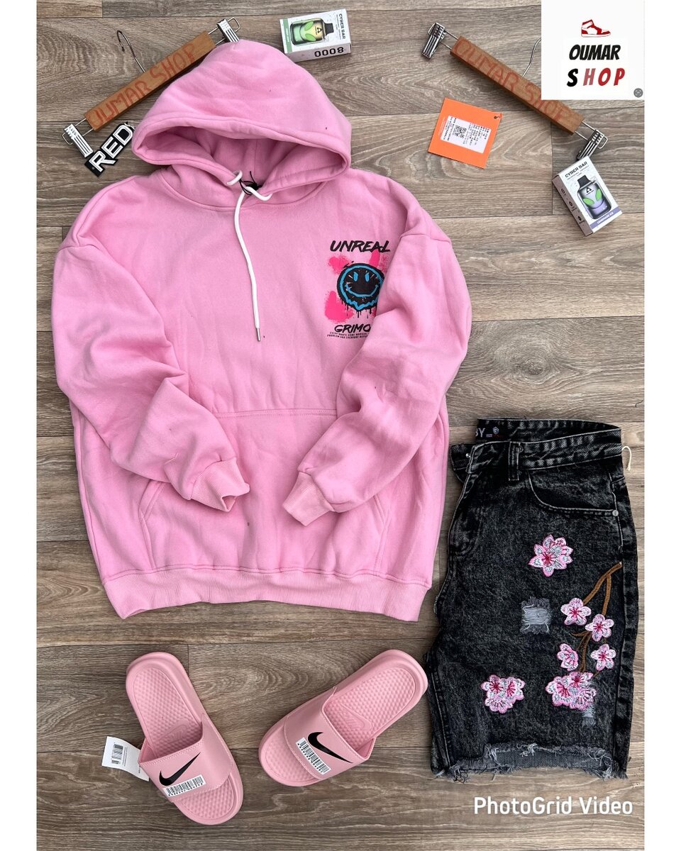 Hoodie rose streetwear