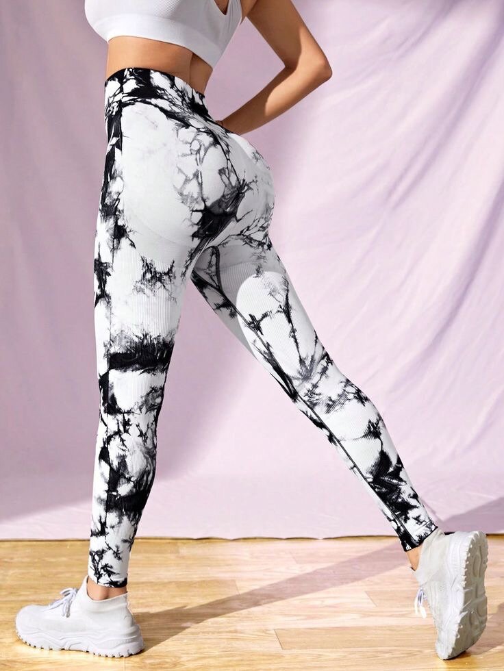 Collant à motif marbré