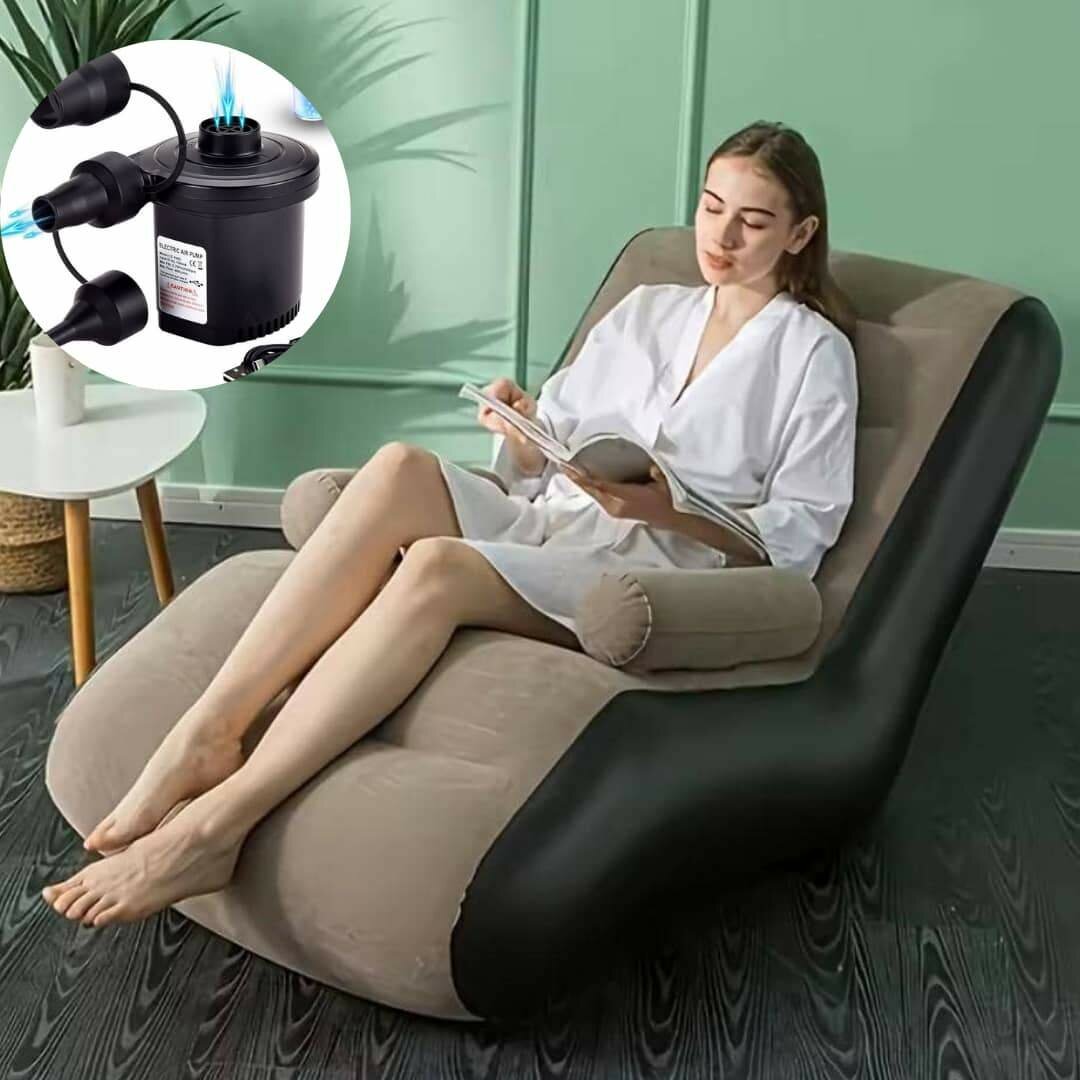 Chaise longue gonflable élégante