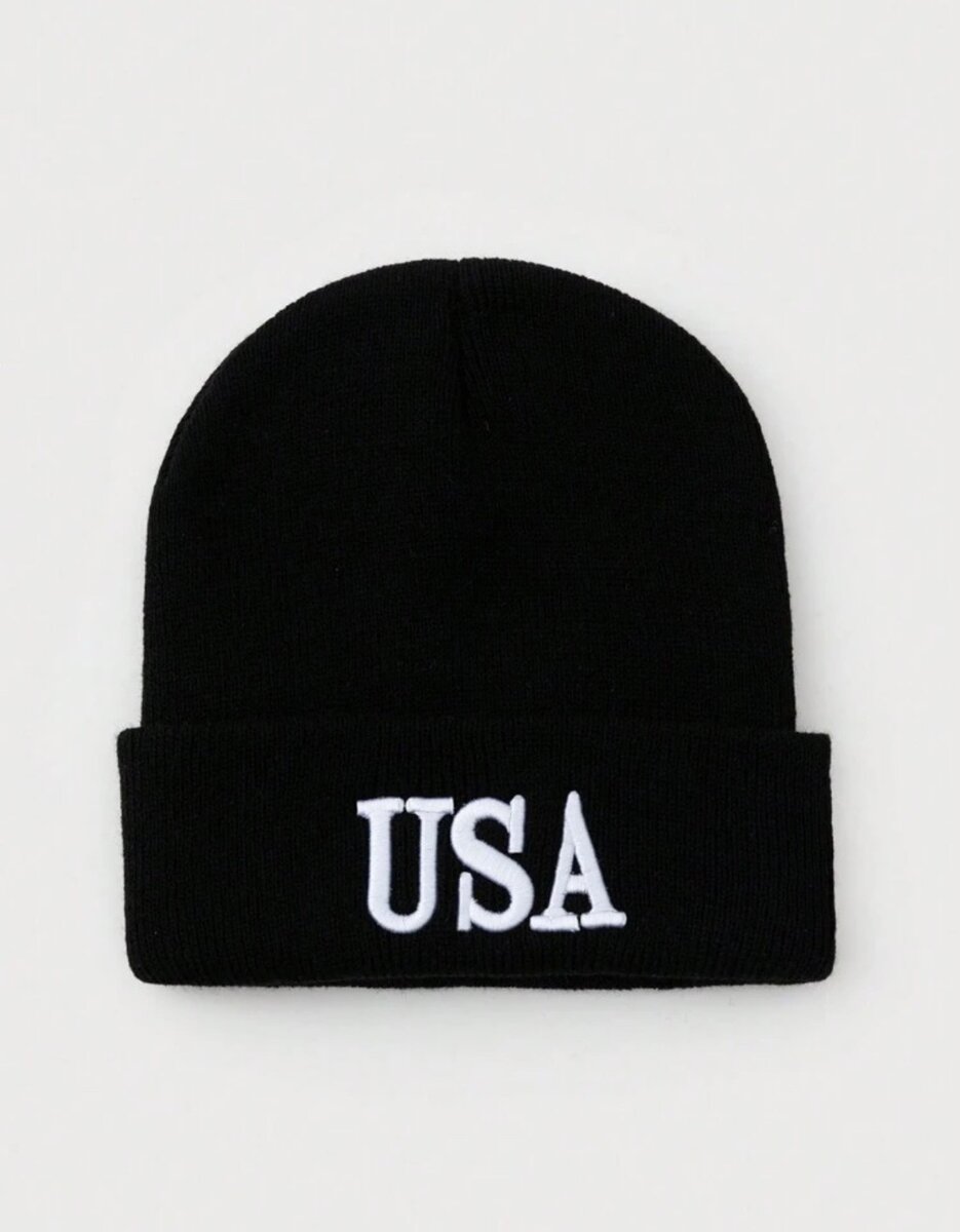 Bonnet USA noir unisexe