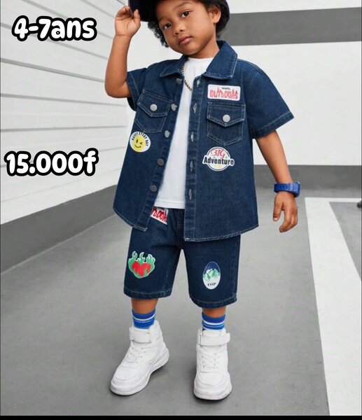 Ensemble en jean pour garçon de 4 à 7 an