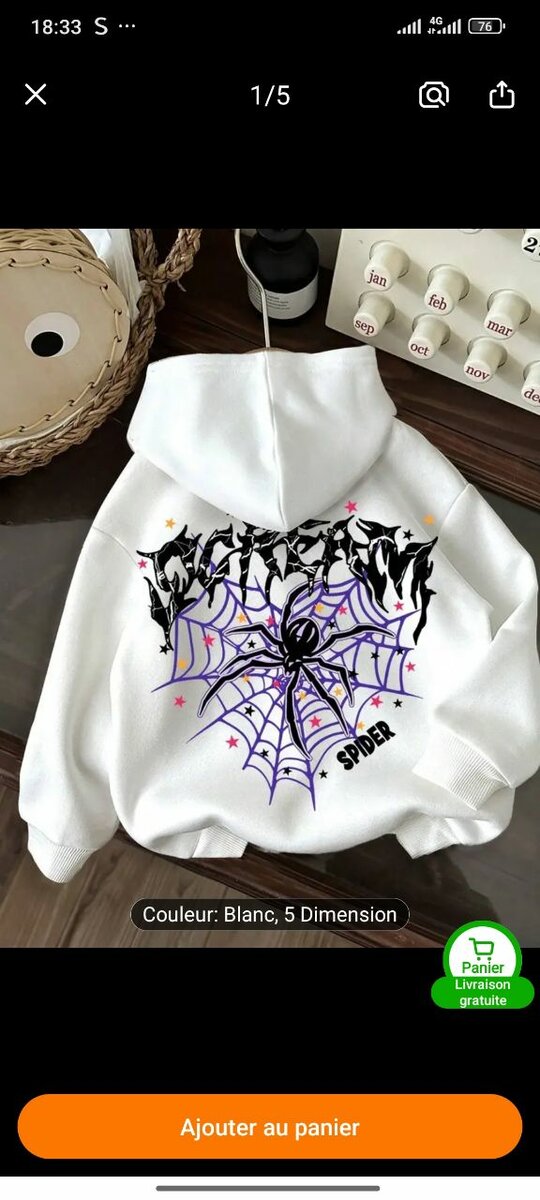 Sweat Spider Web Unisexe