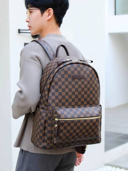 Sac à dos élégant en damier