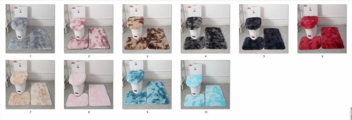 Bathroom rug set