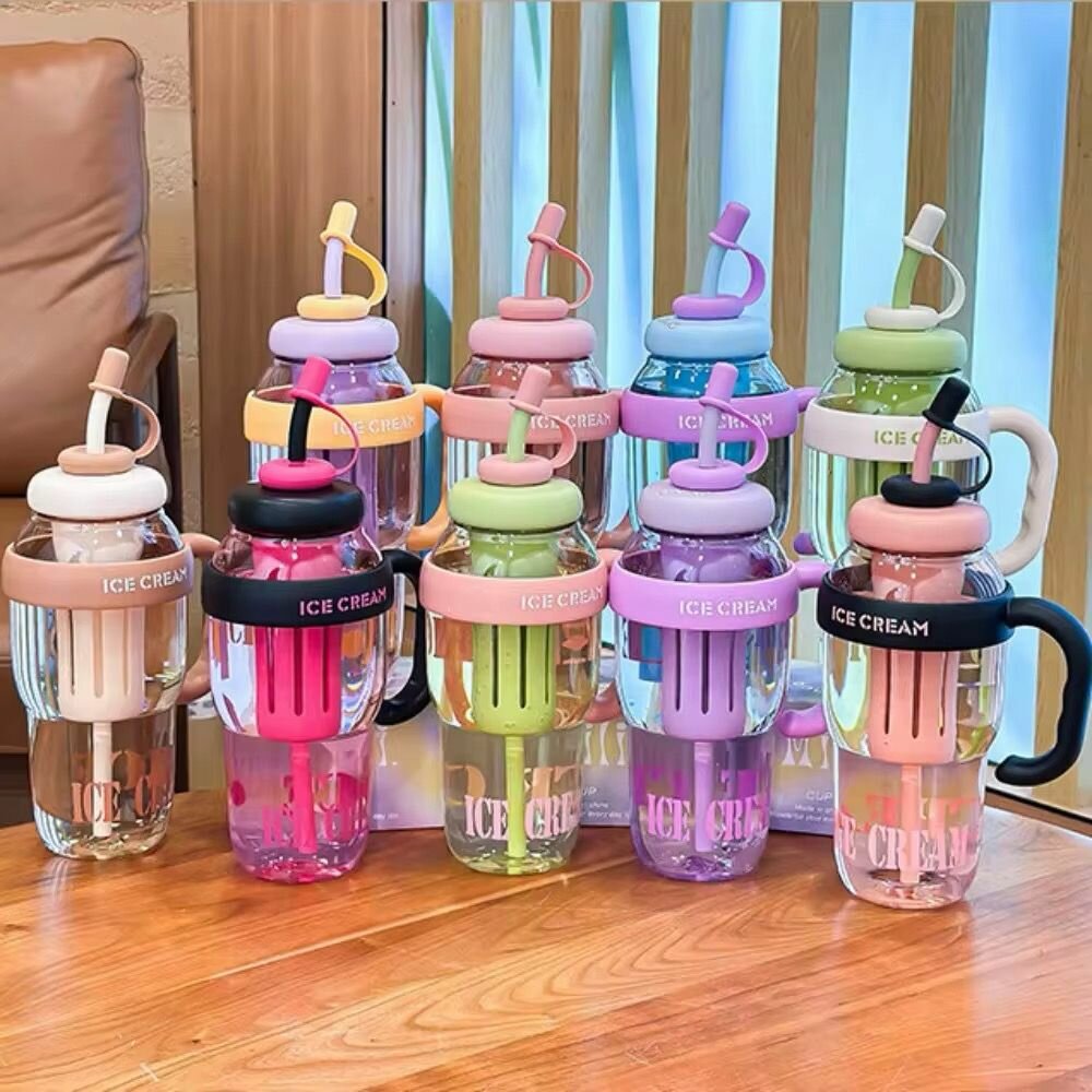 Gourde Colorée avec Paille