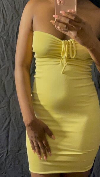 Robe Bandeau Jaune Élégante