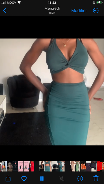 Ensemble jupe vert